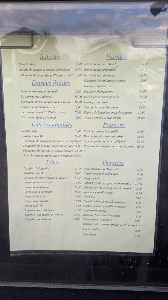 Casa Mia - Menu Image 1