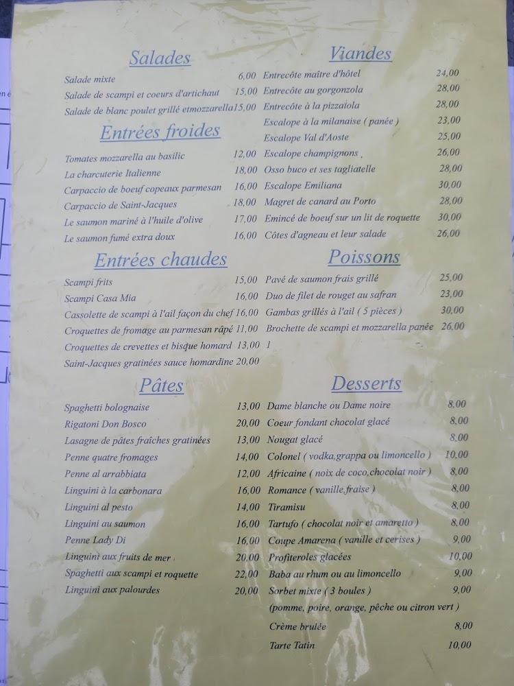 Casa Mia - Menu Image 2